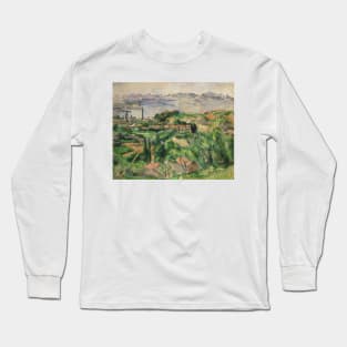 View of the Bay of Marseille with the Village of Saint-Henri by Paul Cezanne Long Sleeve T-Shirt